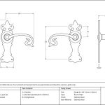 Natural Textured Curly Lever Latch Set