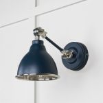 Hammered Nickel Brindley Wall Light in Dusk