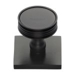Heritage Brass - Venetian Cabinet Knob with Square Backplate