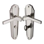 Heritage Brass - Waldorf Door Handle on Plate