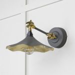 Smooth Brass Flora Wall Light in Bluff