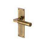 Heritage Brass - Bauhaus Door Handle on Plate