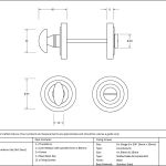Anvil Round Thumbturn Set (Art Deco)