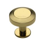 Heritage Brass - Ridge Cabinet Knob with Rose