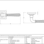 AnvilHammered Newbury Lever on Rose Set (Square)