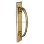 Heritage Brass - Door Pull Handle on Back Plate