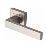 Heritage Brass - Delta Sq Door Handle on Square Rose