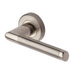 Heritage Brass - Ellipse Door Handle on Round Rose