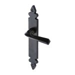 M.Marcus - Black Iron Ironbridge Door Handle on Plate
