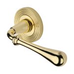Heritage Brass - Roma Reeded Door Handle on Round Rose