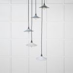 Smooth Nickel Flora Cluster Pendant in Birch