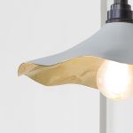 Smooth Brass Flora Wall Light in Birch