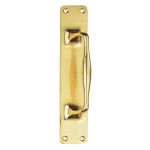 Polished Brass Cast Pull Handle 305mm X 63mm