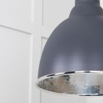 Hammered Nickel Brindley Cluster Pendant in Slate