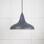 Smooth Brass Frankley Pendant in Slate