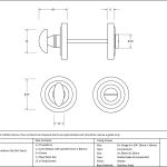 Anvil Round Thumbturn Set (Art Deco)