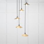 Smooth Brass Flora Cluster Pendant in Tump