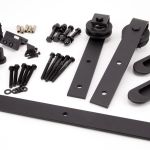 100kg Black Sliding Door Hardware Kit (3m Track)