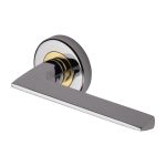 Heritage Brass - Pyramid Door Handle on Round Rose