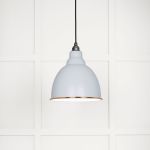 White Gloss Brindley Pendant in Birch