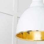 Smooth Brass Brindley Cluster Pendant in Flock