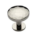 Heritage Brass - Round Hammered Cabinet Knob with Rose