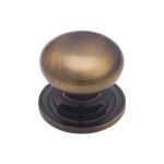 Heritage Brass - Victorian Round Cabinet Knob with Base