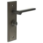 Burlington Fitzrovia Door Handles On Back Plate with Turn & Release