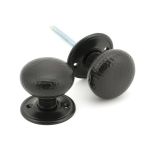 Anvil Hammered Mushroom Mortice/Rim Knob Set