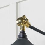 Smooth Brass Flora Wall Light in Soot