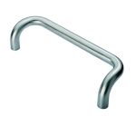 Stainless Steel 25mm Cranked Pull Handle 300mm Centres