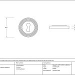 Anvil Round Escutcheon (Beehive)
