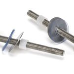 Satin SS (304) 100mm Bolt Fixings for T Bar (2)