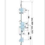 SS French Door Multipoint Lock Kit 44mm Door