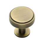 Heritage Brass - Stepped Disc Cabinet Knob with Rose