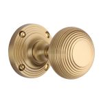 Heritage Brass - Reeded Mortice Door Knob on Rose