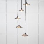 Smooth Copper Flora Cluster Pendant in Slate