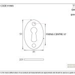 From The Anvil Oval Standard Profile Escutcheon