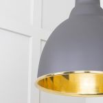 Smooth Brass Brindley Cluster Pendant in Bluff