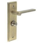 Burlington Fitzrovia Door Handles On Back Plate with Turn & Release