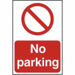 No parking' Sign - PVC - 400 x 600mm