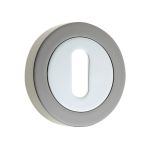 Jedo Dual Standard Keyway Escutcheons on 50mm Round Rose