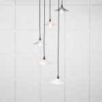 Smooth Nickel Flora Cluster Pendant in Birch