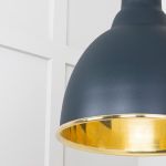 Smooth Brass Brindley Cluster Pendant in Soot