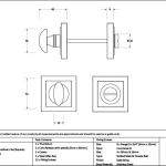 Satin Brass Round Thumbturn Set (Square)