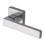 Heritage Brass - Delta Sq Door Handle on Square Rose
