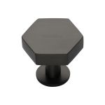 Heritage Brass - Hexagon Cabinet Knob with Rose