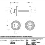 Satin Brass Round Thumbturn Set (Beehive)