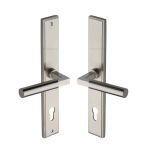 Heritage Brass - Bauhaus LH Door Handle on Plate
