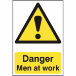 Danger Men at work' Sign - PVC - 400 x 600mm